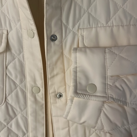 Talbots Lightweight Quilted Coat. Size XS NWT Ivory. - Picture 4 of 6